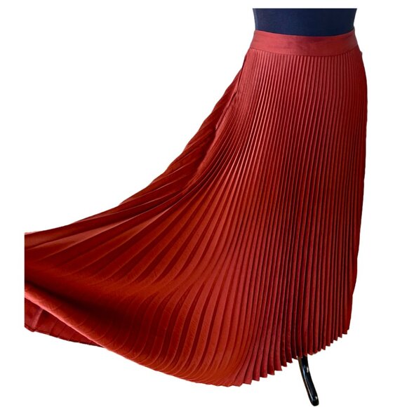 A.L.C. Dresses & Skirts - NWT A.L.C. Vintage Satin Bobby Skirt - Luxury Pleated Maxi-Copper- Size 10